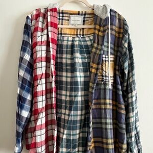 American Eagle Hooded Button Down Shirt